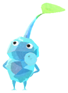 Lifelog artwork of an Ice Roadside Decor Pikmin with Sticker decor from Pikmin Bloom.