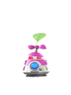 An animation of a White Pikmin with a Pikmin 4 Spaceship from Pikmin Bloom