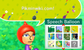 The Pikmin speech balloon.