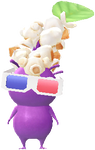 A Purple Movie Theater Decor Pikmin with Popcorn Snack decor from Pikmin Bloom.
