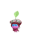 An animation of a Winged Pikmin with a Mitten from Pikmin Bloom