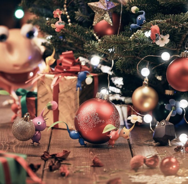 File:Pikmin 3 Deluxe Christmas art.png