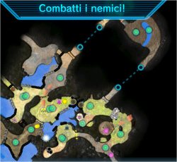 The map of Team Monster Hunt, Day 5 of Olimar's Comeback.