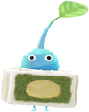 An Ice Special Decor Pikmin with Mooncake decor from Pikmin Bloom.