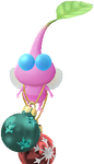 A Winged Special Decor Pikmin with Ball Ornament decor from Pikmin Bloom.