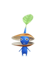 An animation of a Blue Pikmin with a Shell from Pikmin Bloom.