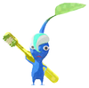 Lifelog artwork of a Blue Pharmacy Decor Pikmin with Toothbrush decor from Pikmin Bloom.