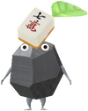 A Rock Special Decor Pikmin with Mahjong Tile decor from Pikmin Bloom.