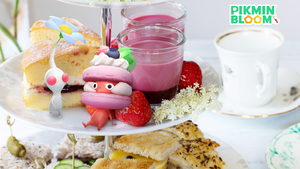 Promotional image for the 2025 Afternoon Tea Event in Pikmin Bloom.