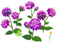 Blue dahlia flowers icon.png