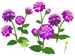 Texture for blue dahlia flowers on the map in Pikmin Bloom.