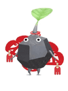 An animation of a Rock Pikmin with a Lunar New Year Ornament: Red from Pikmin Bloom
