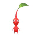 Alternate artwork of a Red Pikmin standing.