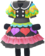 "Colorful Fancy Dress (Black)" Mii dress part in Pikmin Bloom.