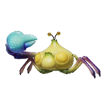 Icon for the Aristocrab Offspring, from Pikmin 4's Piklopedia.