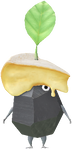 A special Rock Decor Pikmin with a Cheese costume from Pikmin Bloom.