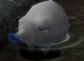 A Watery Blowhog in water in Pikmin 2's Piklopedia.