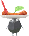 A Rock Special Decor Pikmin with Wurst decor from Pikmin Bloom.