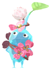 Lifelog artwork of an Ice Park Decor Pikmin with Clover (Rare) decor from Pikmin Bloom.