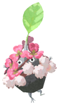 Lifelog artwork of a Rock Park Decor Pikmin with Clover (Rare) decor from Pikmin Bloom.