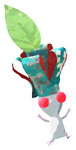 Lifelog artwork of a White Restaurant Decor Pikmin with Chef Hat (Rare) decor from Pikmin Bloom.