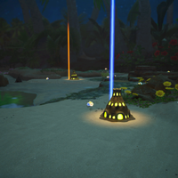 The image used to represent the night version of Water's Edge in Pikmin 4's file select menu.