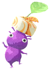 Lifelog artwork of a Purple Special Decor Pikmin with 2026 Chocoloate decor from Pikmin Bloom.
