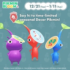 Promotional image for the limited-time holiday-themed Roadside-type Decor Pikmin.