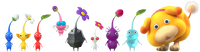 Pikmin 4 Pikmin types and Oatchi.png